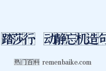 踏莎行·动静忘机造句是什么意思的图片